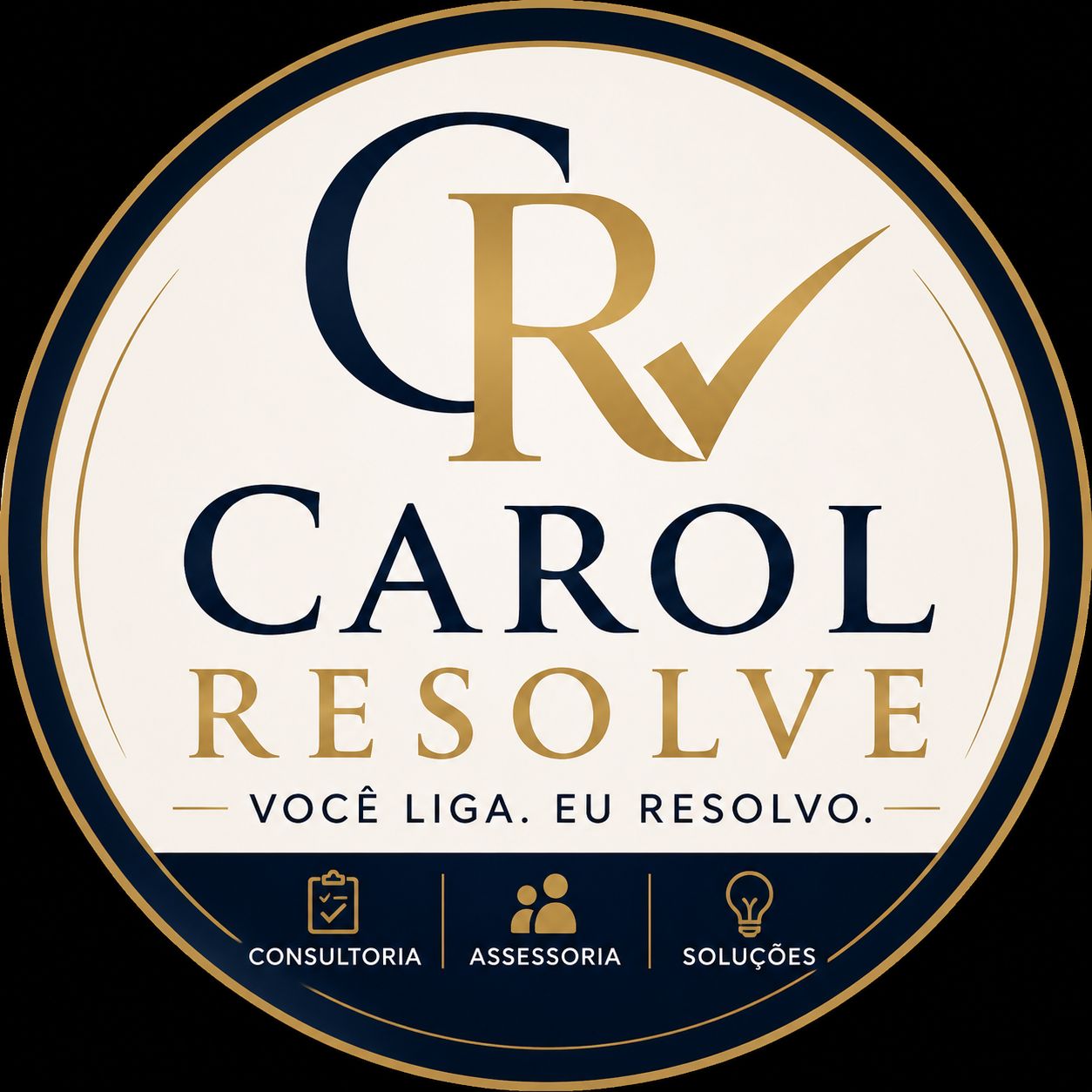 Logotipo Carol Resolve — Consultoria, Assessoria e Soluções